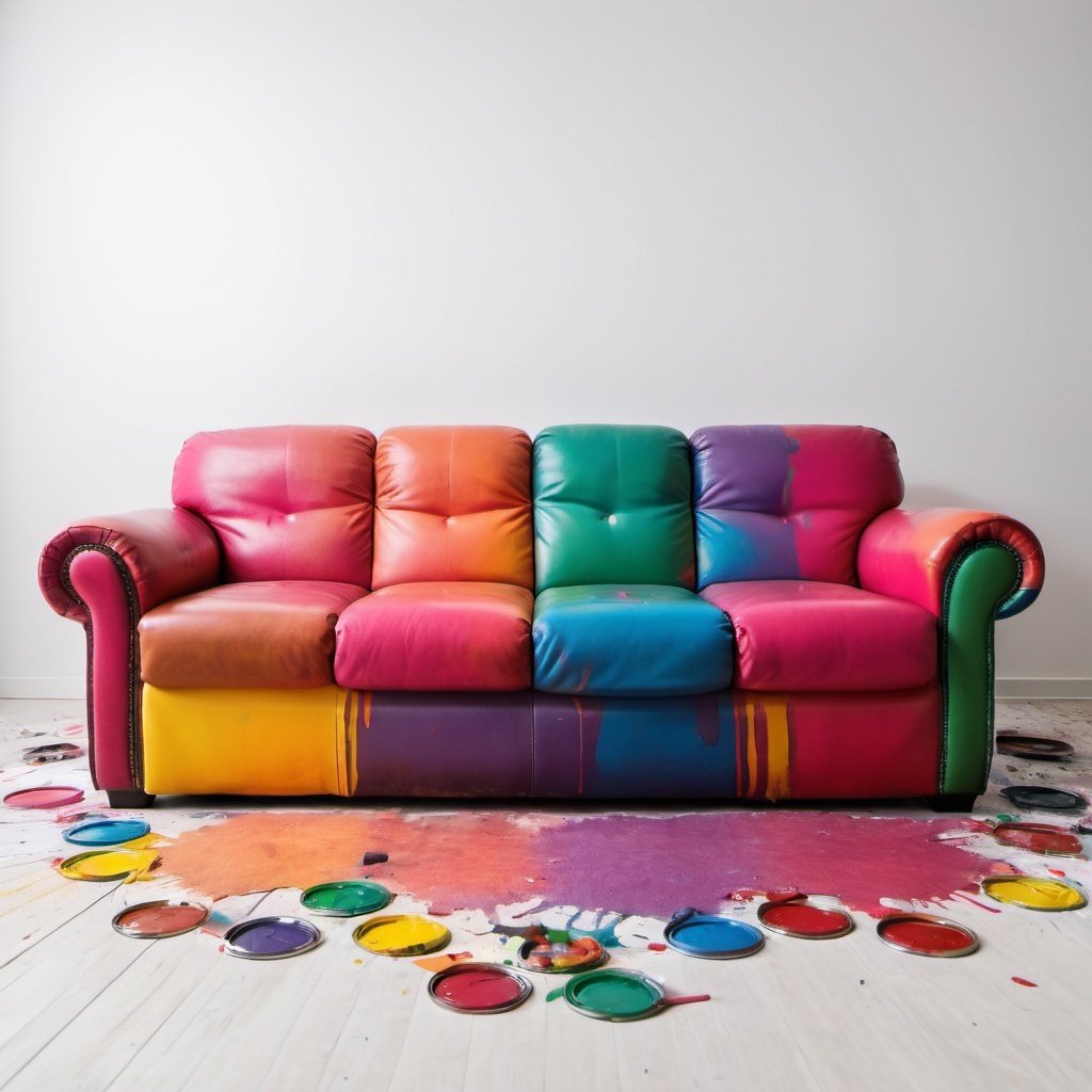 Kortfattade instruktioner för att färga täckfärgat läder