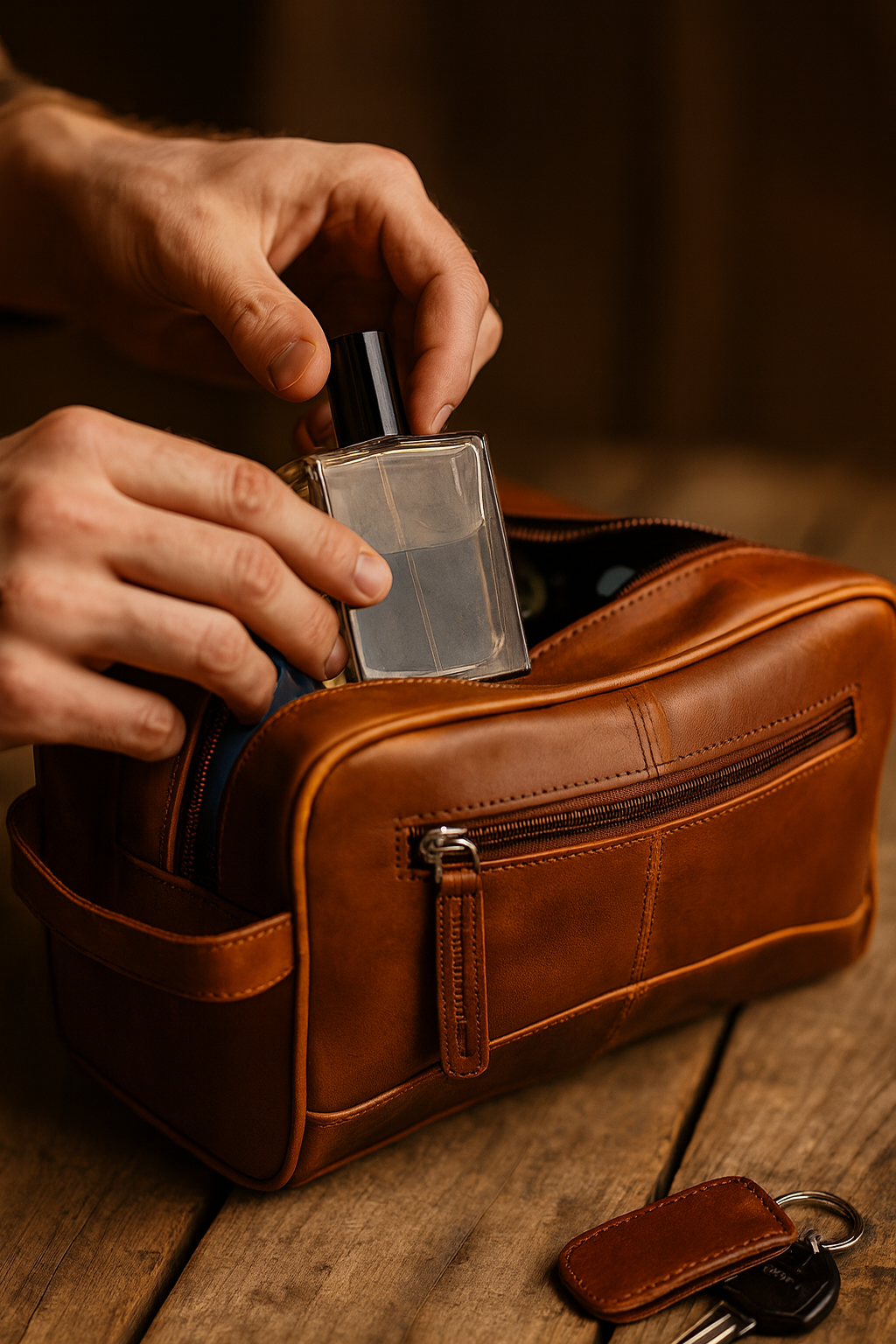 Läder necessär – stilfull och praktisk