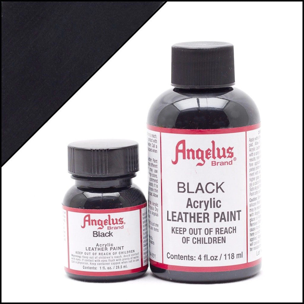 Black Leather Paint | Angelus Black Acrylic Leather Paint
