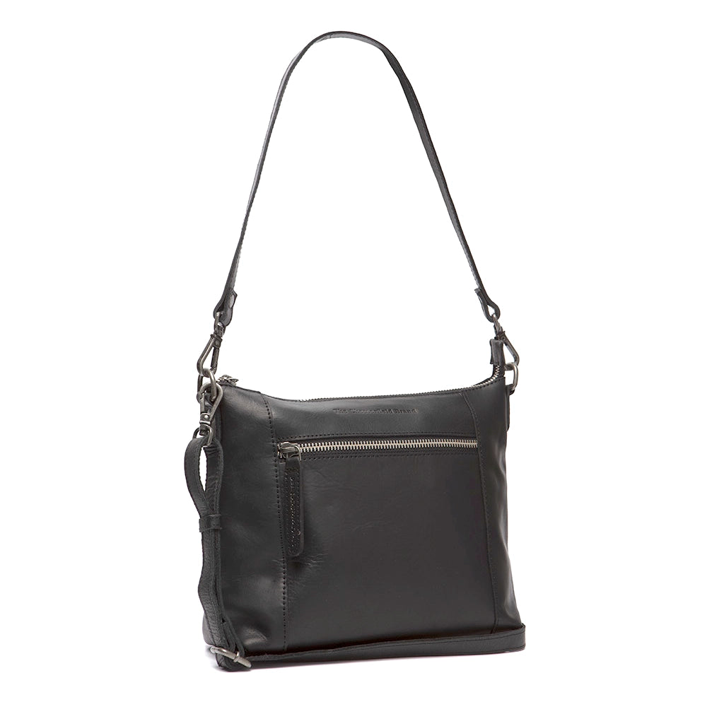 framsidan av svart läderväska av modellen faro från varumärket chesterfield brand