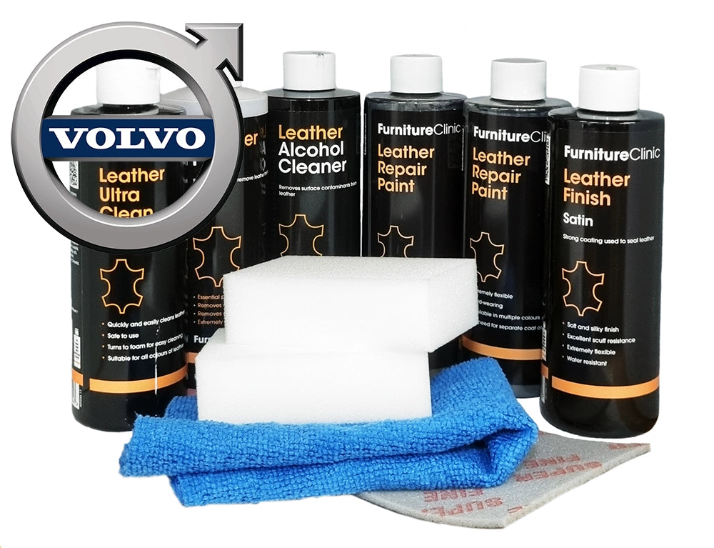 Läderfärg till Volvos bilklädslar | Stort Kit för Läderinfärgning | Furniture Clinic