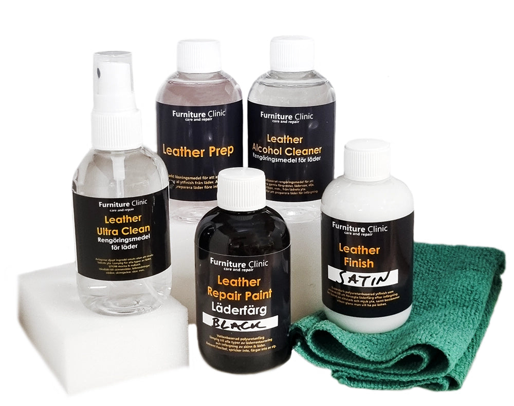 Leather Dye | Medium Leather Dyeing Kit | Furniture Clinic | 5 x 100ml