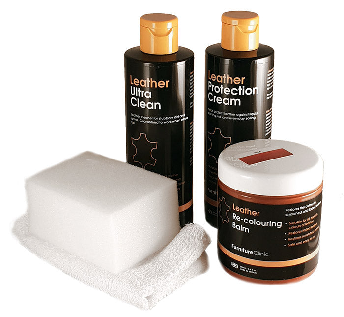 Kit for Cleaning and Recoloring Aniline Leather