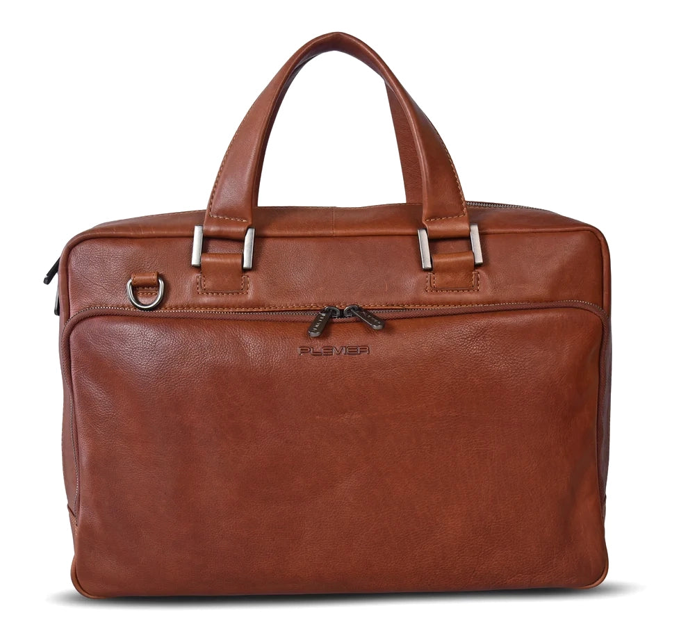 Laptopväska i Läder | Bill Cognac | Plevier