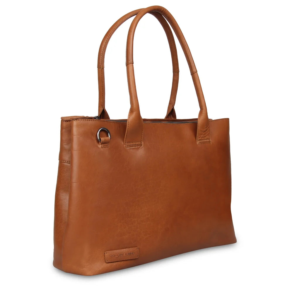 Laptopväska i Läder | Amber Cognac | Plevier