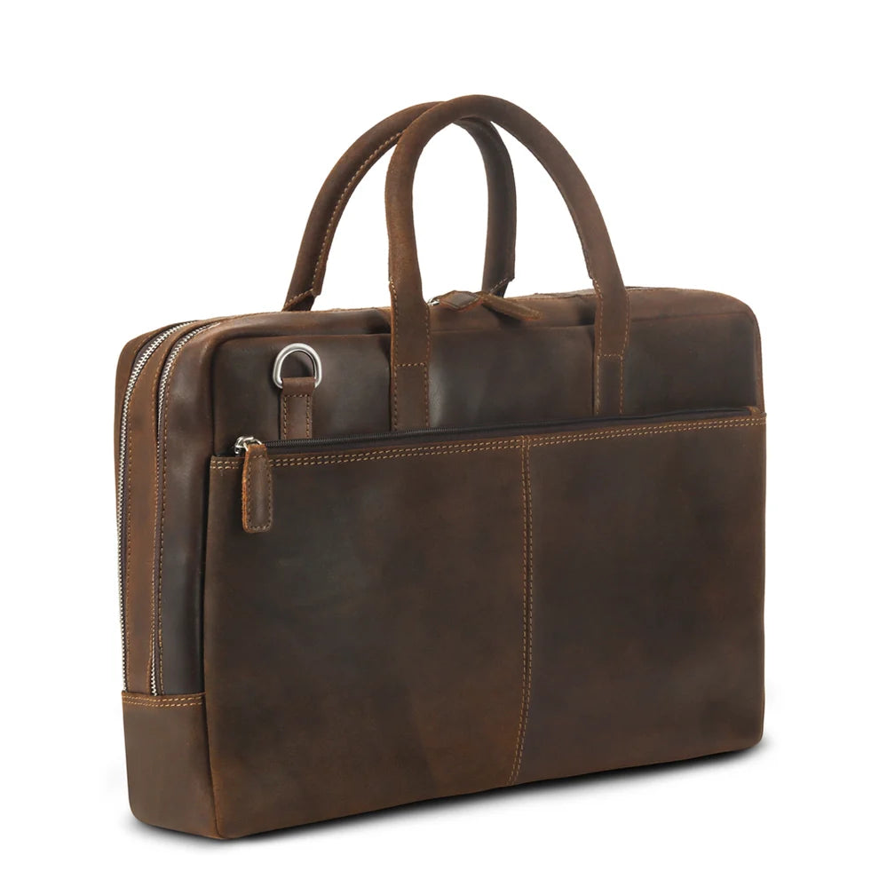 Laptopväska i Läder | Coventry Vintage Brown | Plevier