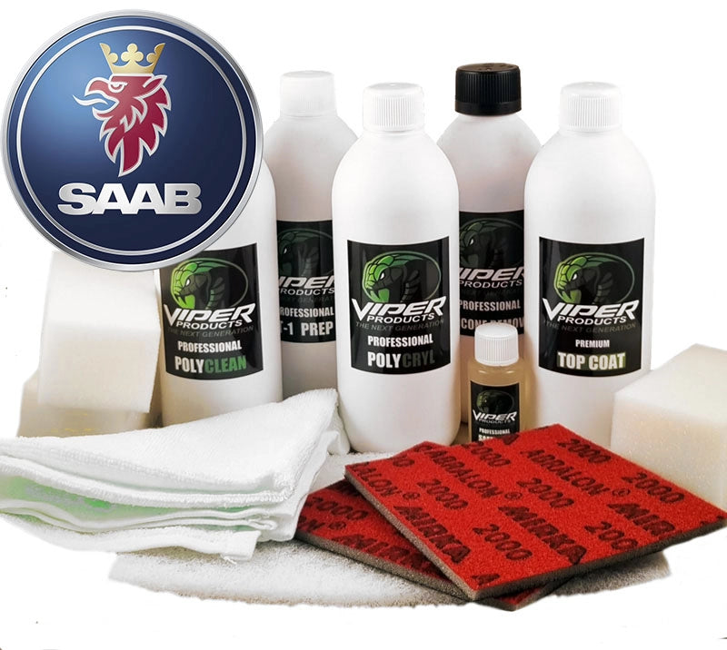 Leather paint &amp; Vinyl paint for Saab | MiniKit for coloring car upholstery | Viper Products